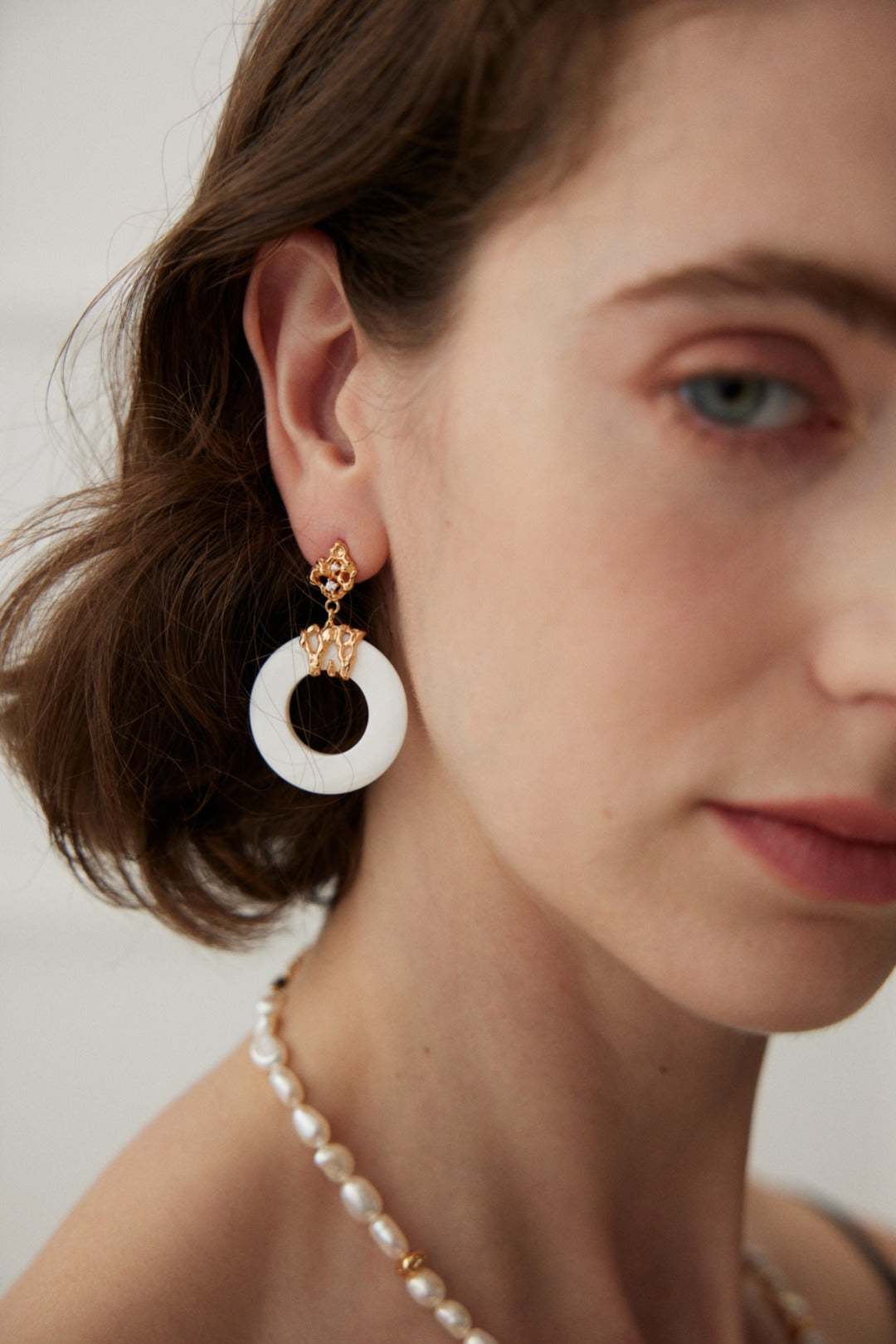 925 Sterling Silver Shell Earrings - Silver