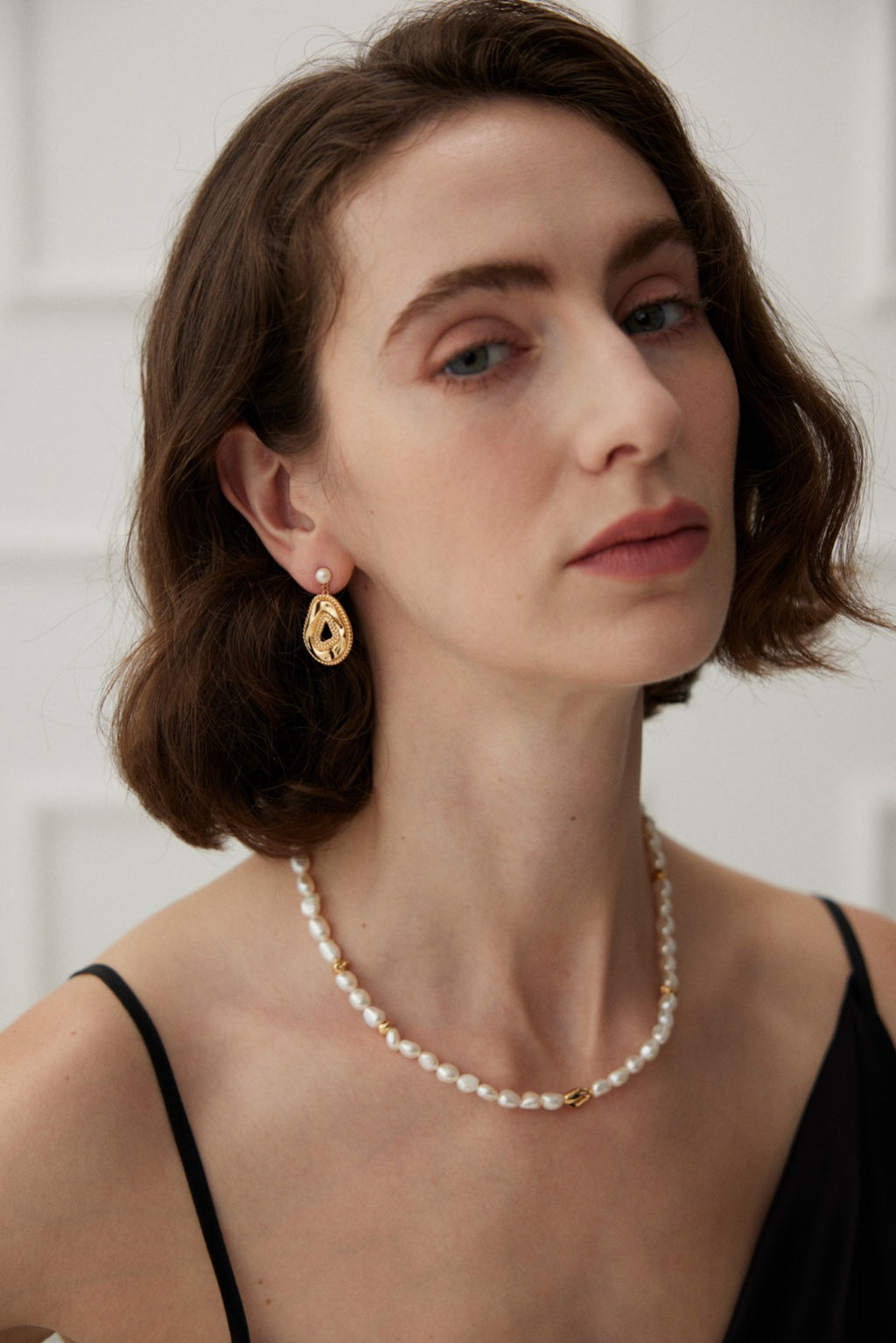 925 Sterling Silver Natural Pearl Earrings - Silver