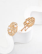 925 Sterling Silver Natural Pearl Earrings - Silver