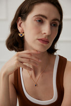 925 Sterling Silver Lapis Lazuli Earrings - Silver