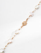 925 Sterling Silver Natural Pearl and Cubic Zirconia Necklace