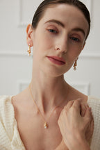 925 Sterling Silver Natural Pearl Drop Earrings, product view 6