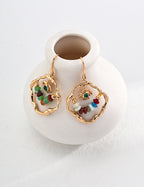 925 Sterling Silver Vintage 飞碟算盘 Earrings - Silver