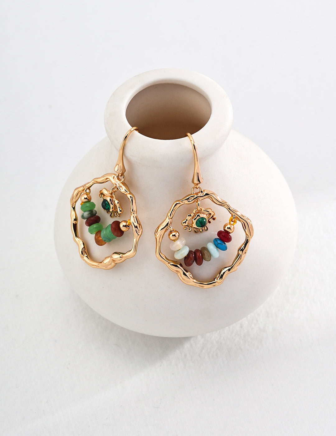 925 Sterling Silver Vintage 飞碟算盘 Earrings - Silver