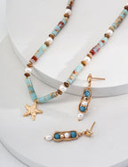925 Sterling Silver Vintage Shoushan Stone Necklace - Silver