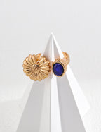 925 Sterling Silver Vintage Lapis Lazuli Ring - Silver