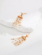 925 Sterling Silver Shell Earrings - Silver
