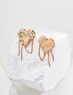 925 Sterling Silver Heart Cubic Zirconia Earrings - Silver
