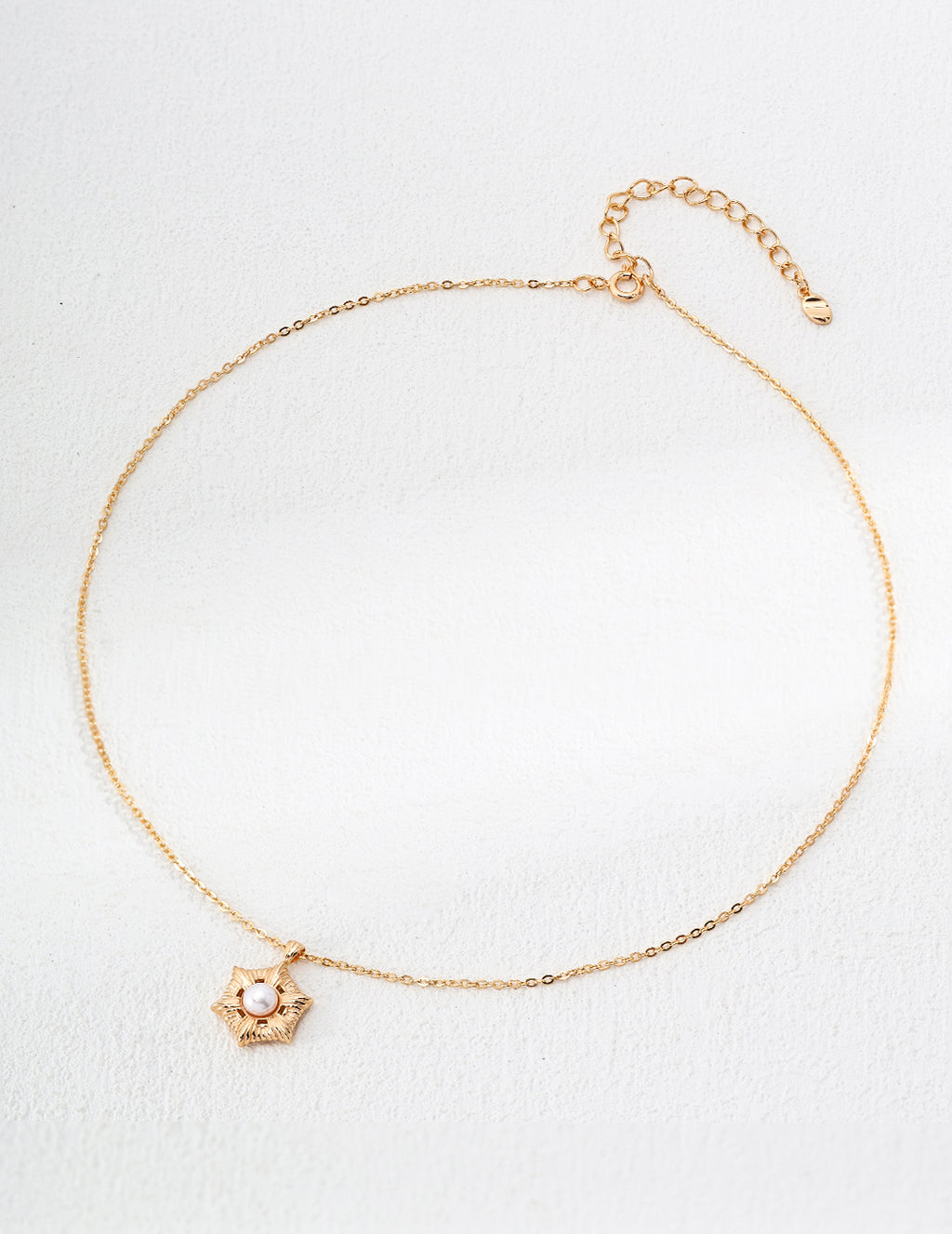 925 Sterling Silver Floral Natural Pearl Necklace - Silver