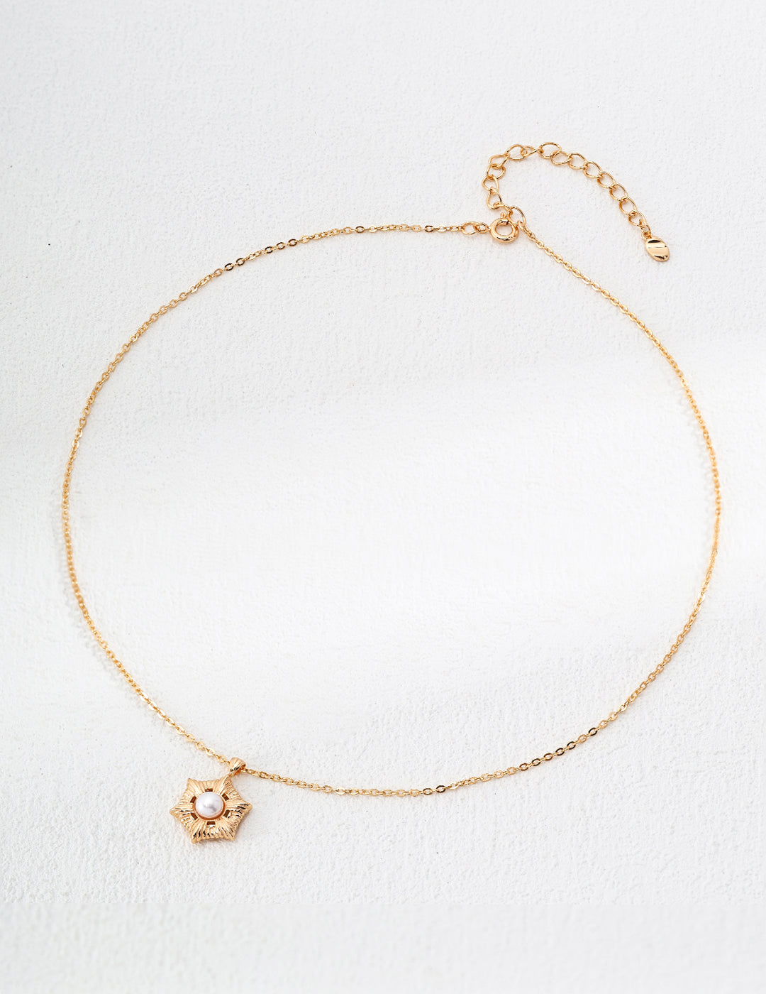 925 Sterling Silver Floral Natural Pearl Necklace - Silver