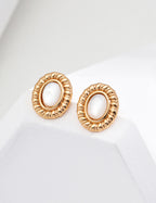 925 Sterling Silver Shell Earrings - Silver