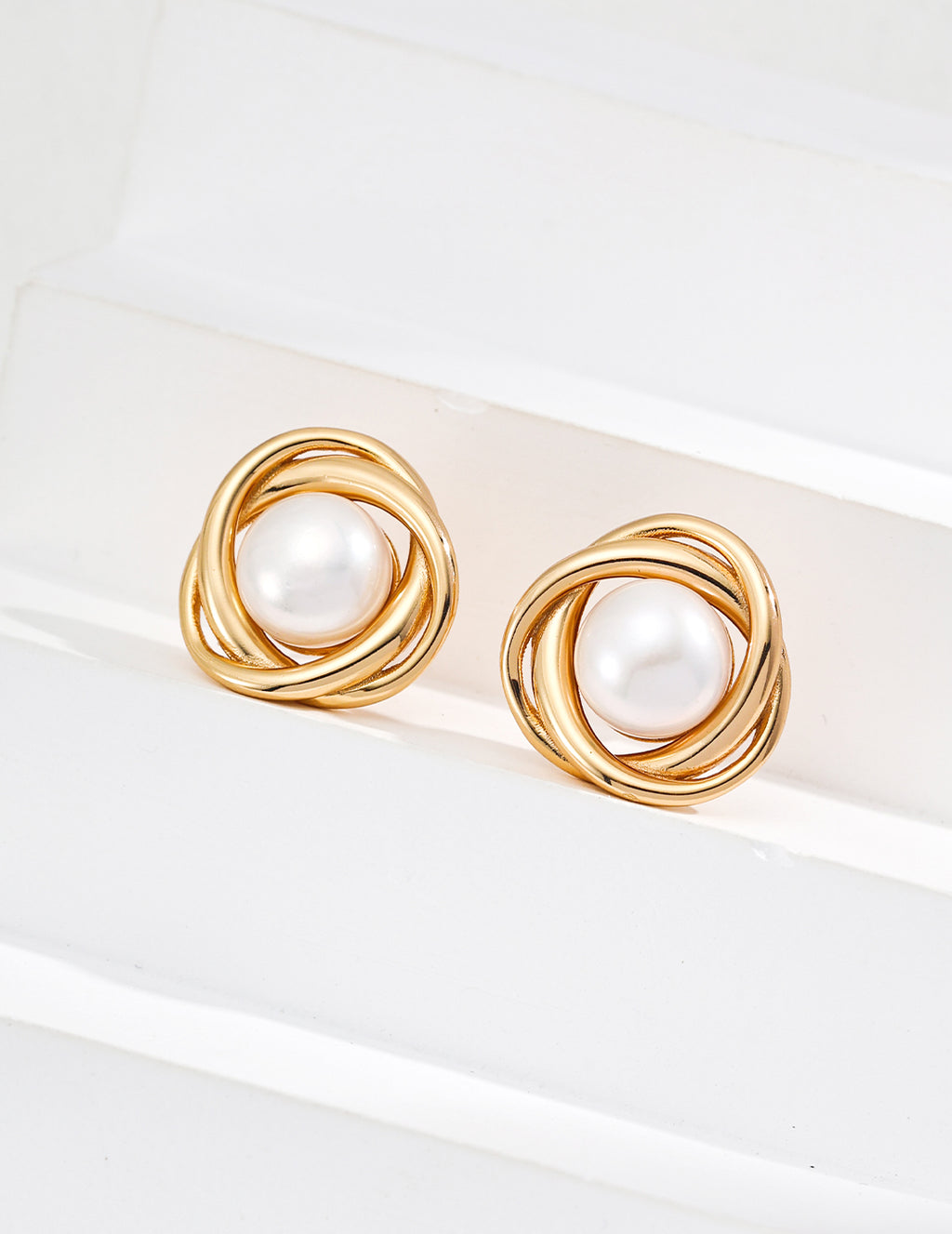 925 Sterling Silver Natural Pearl Earrings - Silver