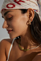 925 Sterling Silver Vintage Shell Pearl Earrings - Silver