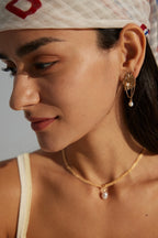 925 Sterling Silver Natural Pearl Earrings - Silver