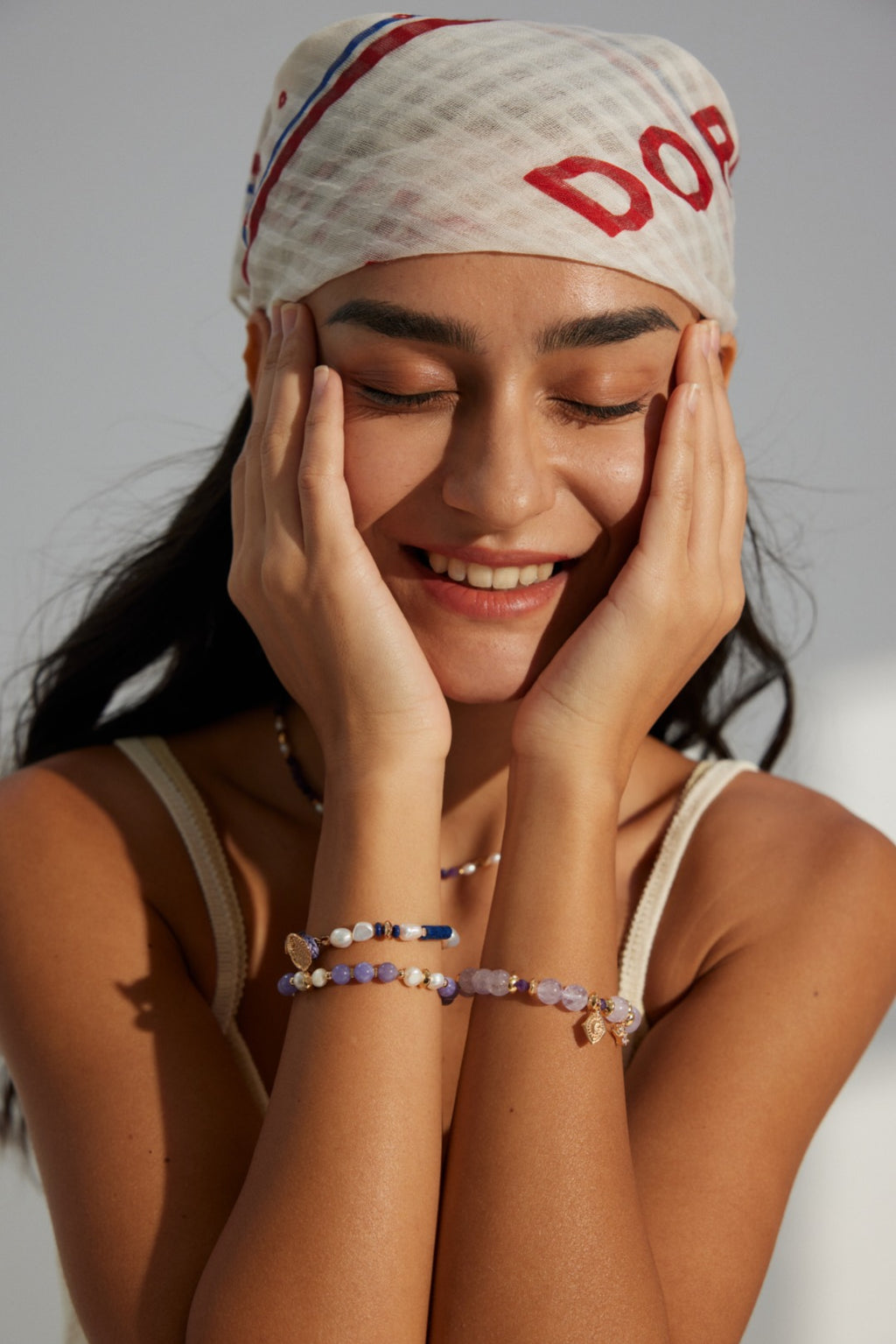 925 Sterling Silver Lapis Lazuli, Natural Pearl and Cord Bracelet - Silver
