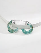 925 Sterling Silver Willow Resin Earrings, product view 3