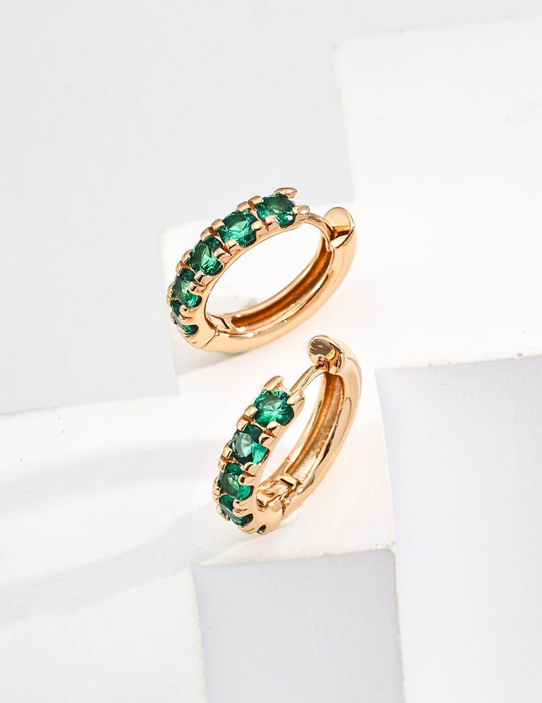 925 Sterling Silver Cubic Zirconia Earrings - Silver