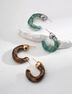 925 Sterling Silver Willow Resin Earrings, product view 5