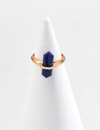 925 Sterling Silver Natural Lapis Lazuli Ring - Silver