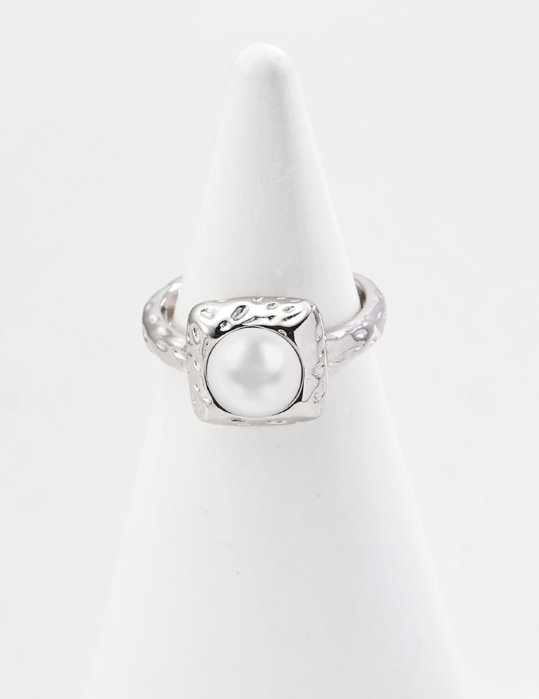 925 Sterling Silver Natural Pearl Ring - Silver