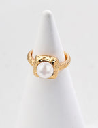 925 Sterling Silver Natural Pearl Ring - Silver