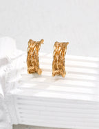 Vintage 925 Sterling Silver Earrings - Silver