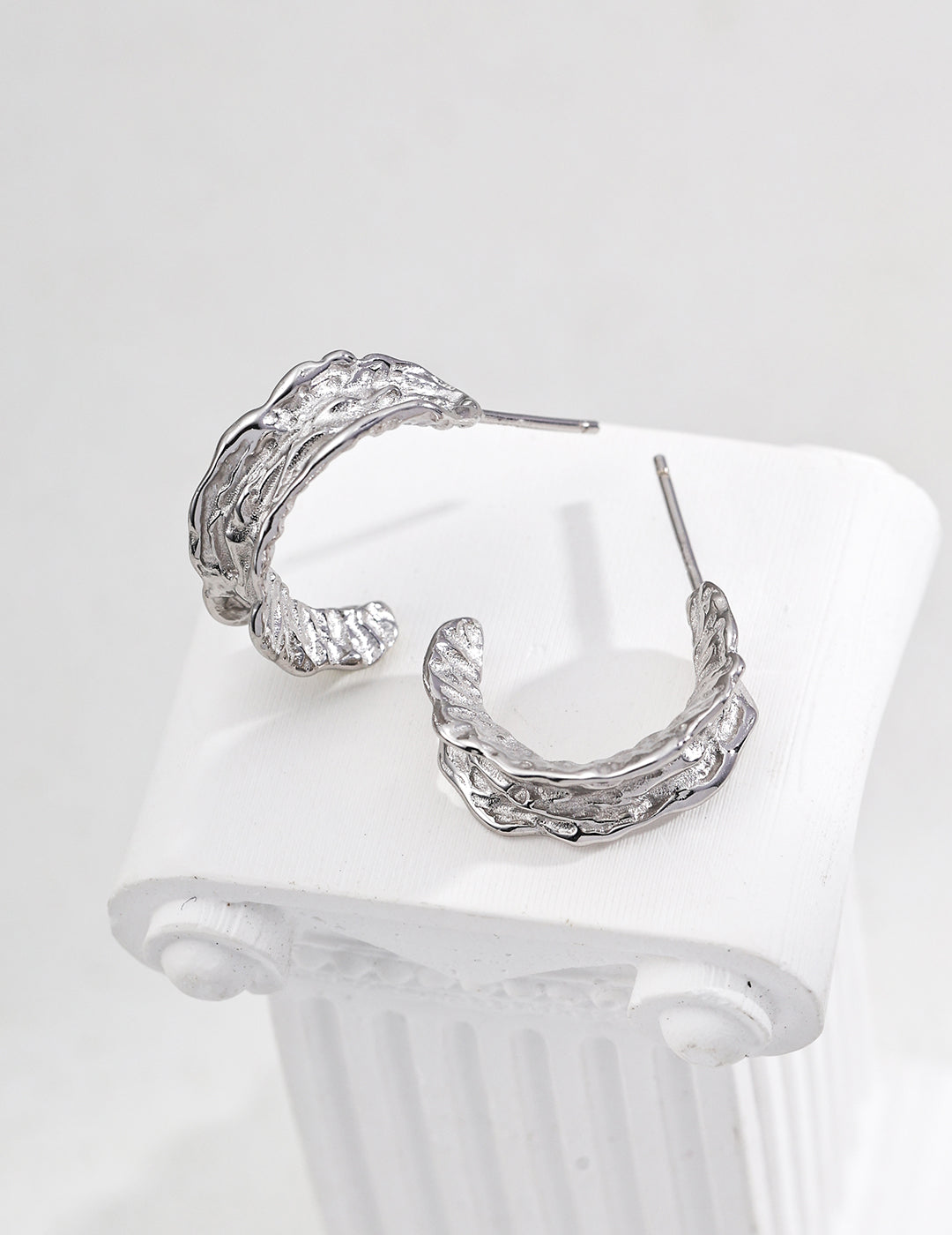 Vintage 925 Sterling Silver Earrings - Silver