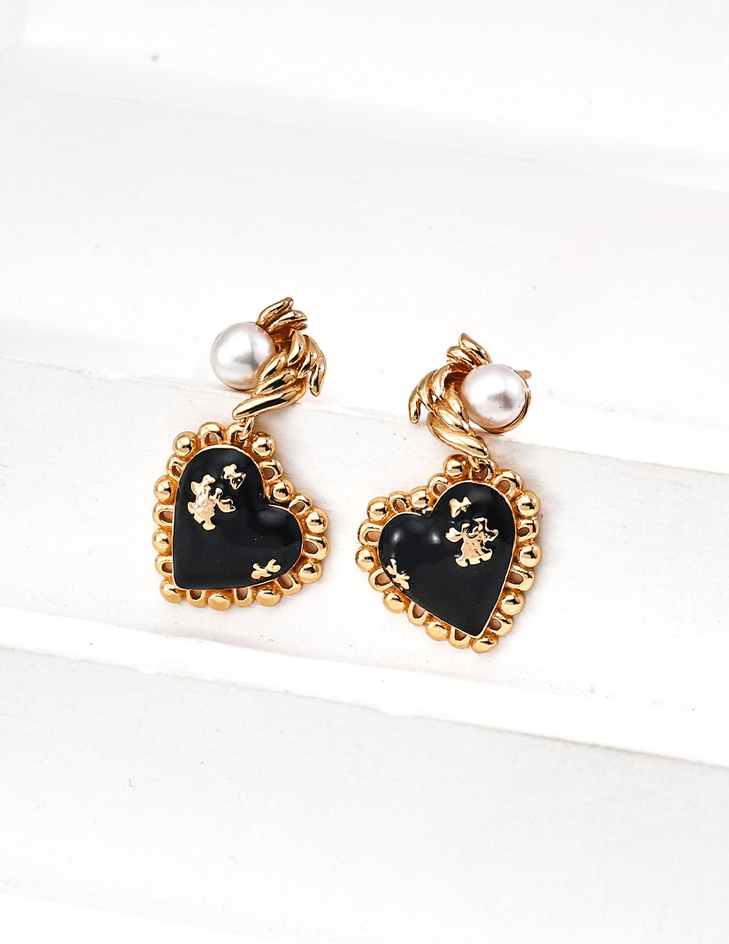 925 Sterling Silver Vintage Agate and Natural Pearl Earrings - Silver