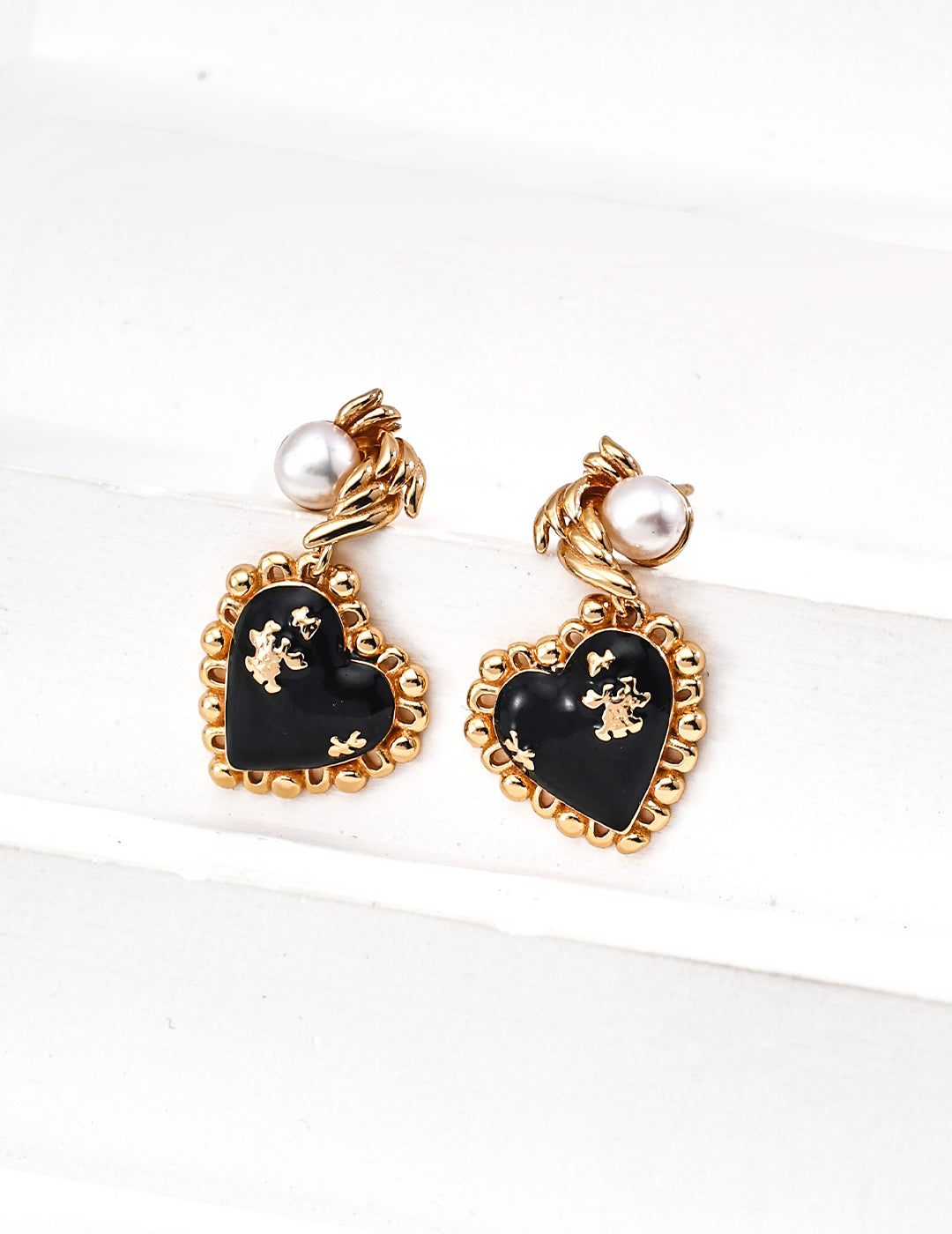 925 Sterling Silver Vintage Agate and Natural Pearl Earrings - Silver