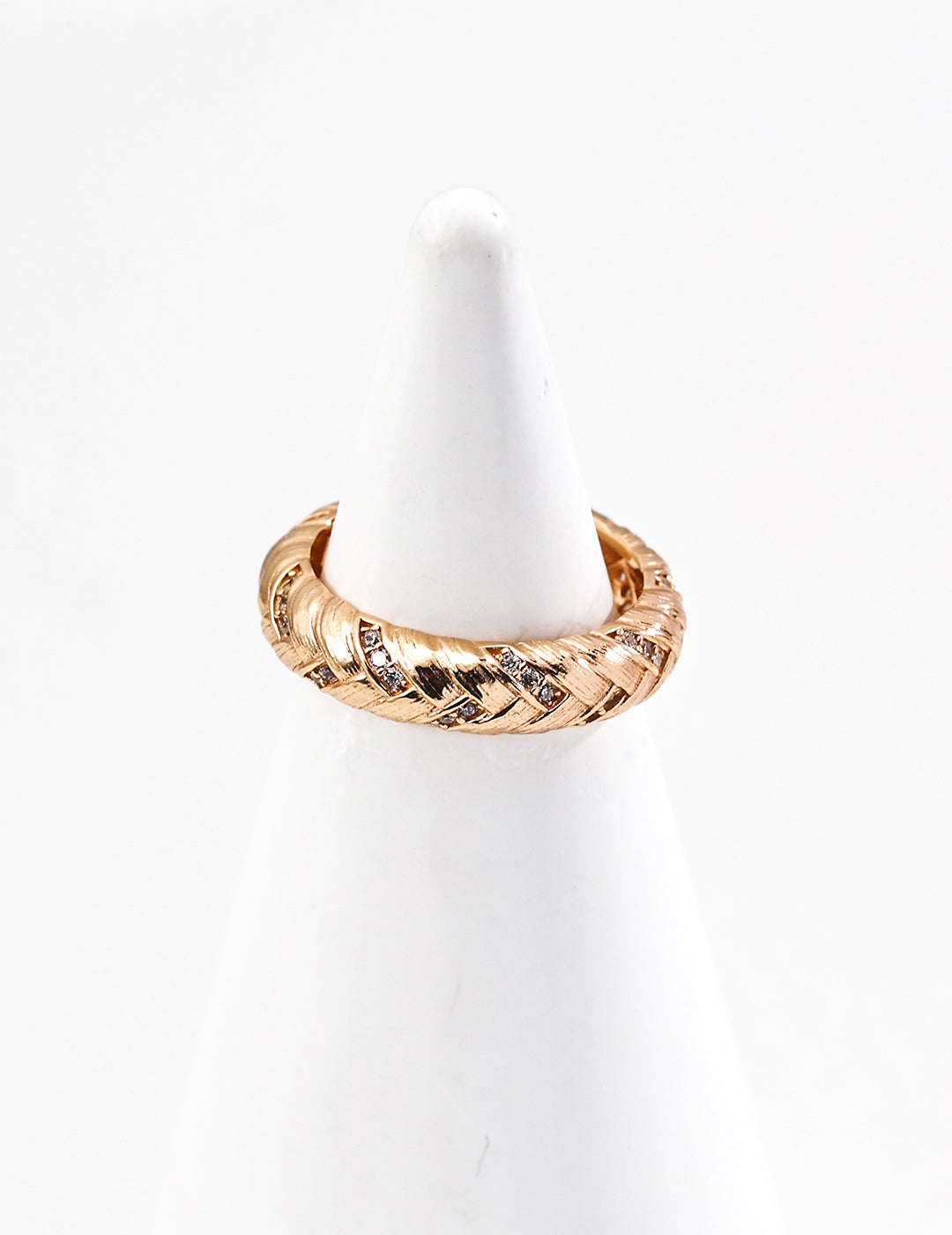 925 Sterling Silver Vintage Cubic Zirconia Ring - Silver