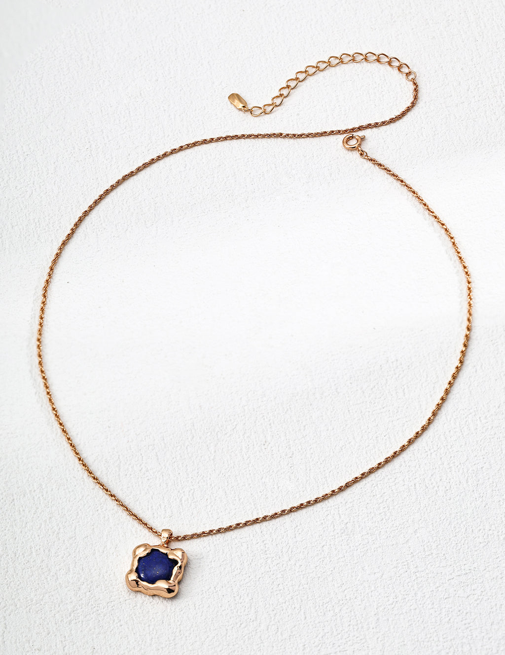 925 Sterling Silver Lapis Lazuli Necklace - Silver