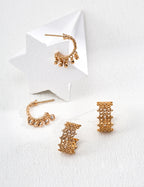 925 Sterling Silver Vintage Cubic Zirconia Earrings - Silver