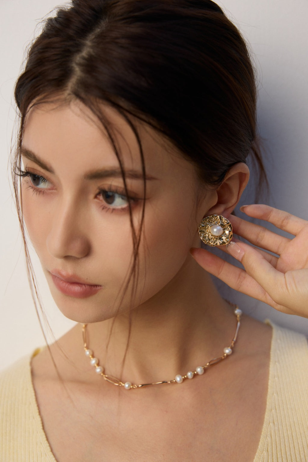 925 Sterling Silver Vintage Natural Pearl Earrings - Silver
