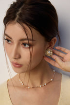 925 Sterling Silver Vintage Natural Pearl Earrings - Silver