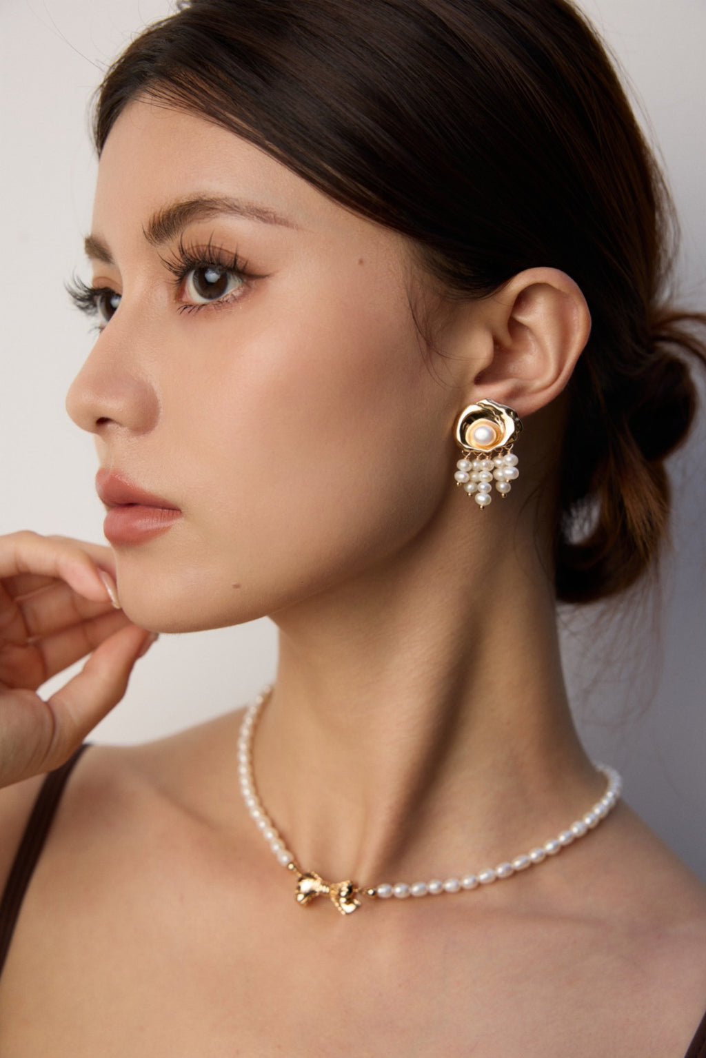 925 Sterling Silver Vintage Natural Pearl Earrings - Silver