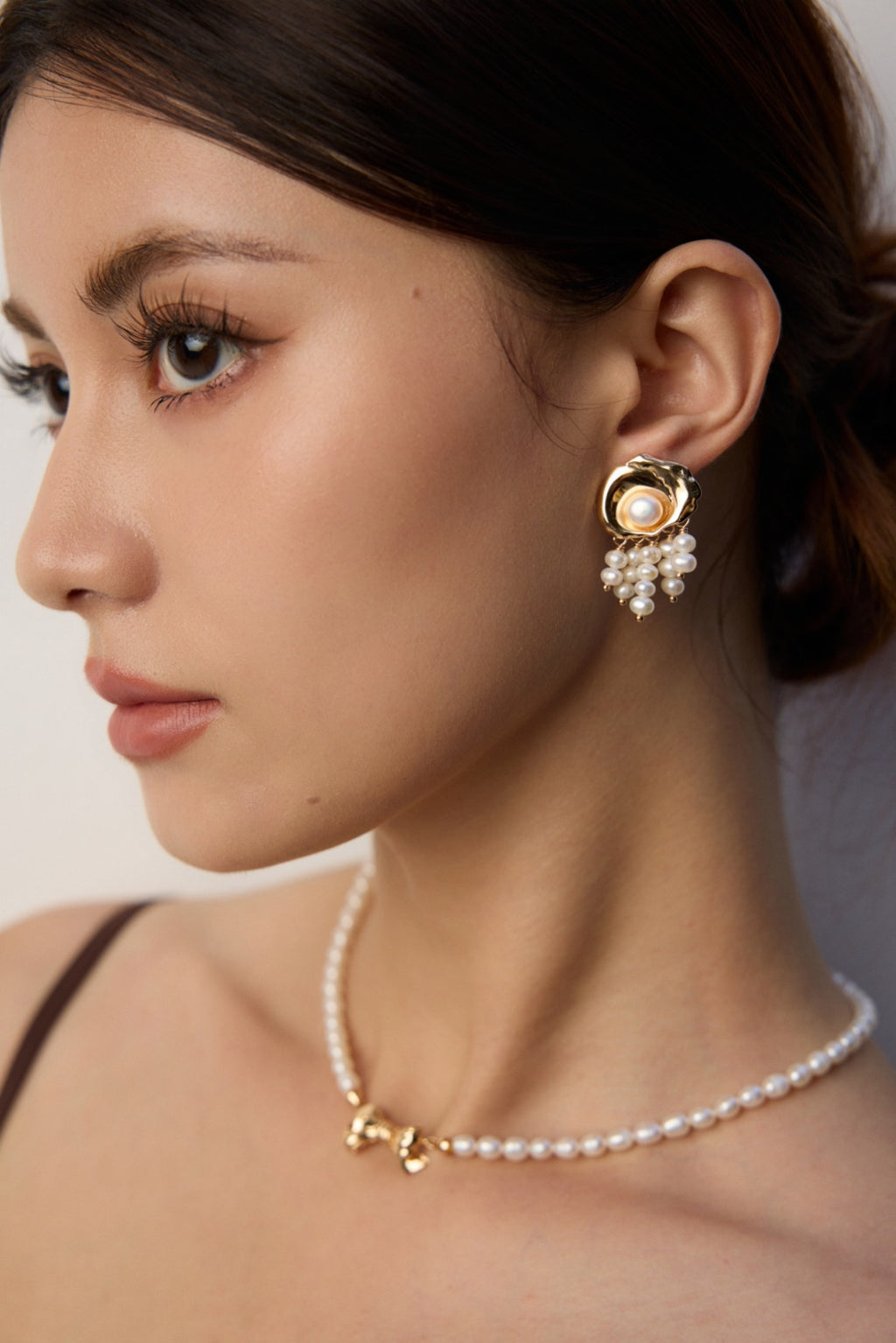 925 Sterling Silver Vintage Natural Pearl Earrings - Silver
