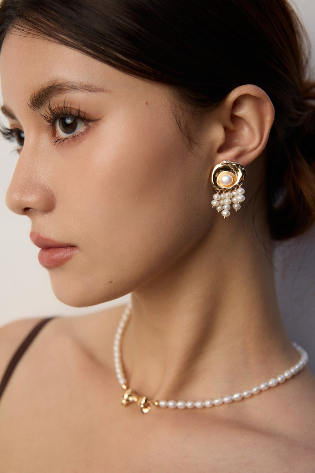 925 Sterling Silver Vintage Natural Pearl Earrings - Silver