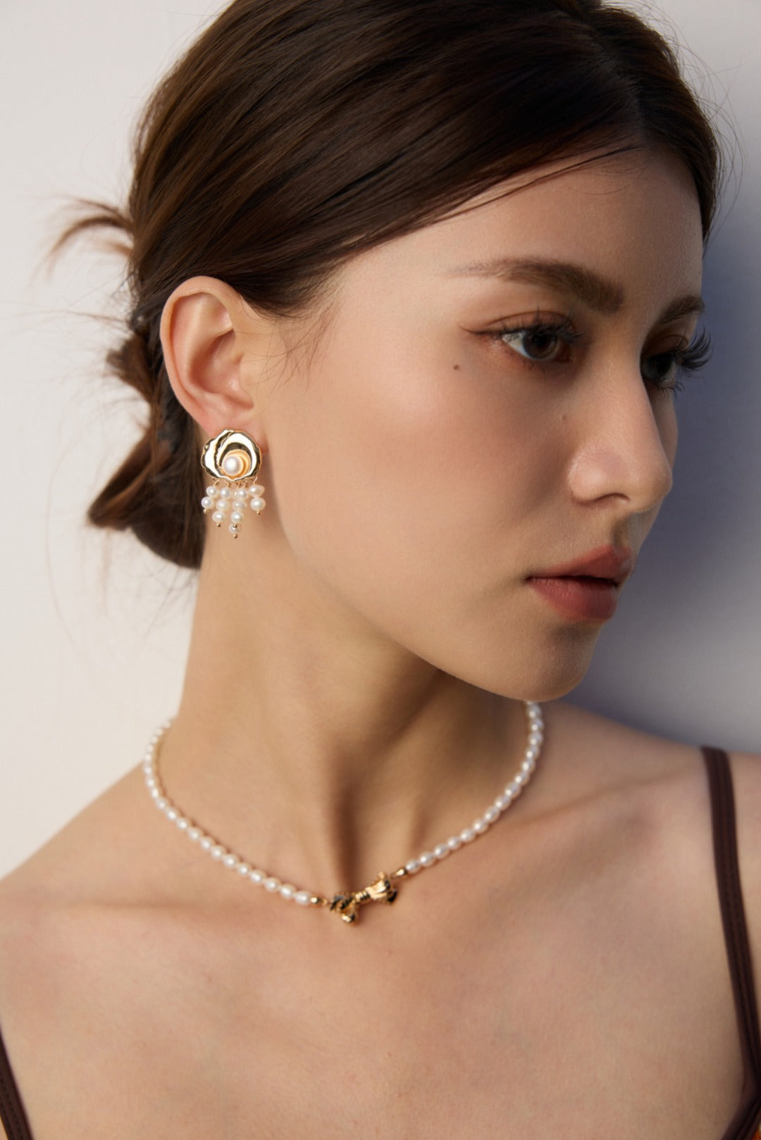 925 Sterling Silver Vintage Natural Pearl Earrings - Silver