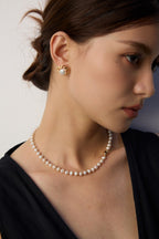 925 Sterling Silver Vintage Natural Pearl Earrings - Vintage Gold
