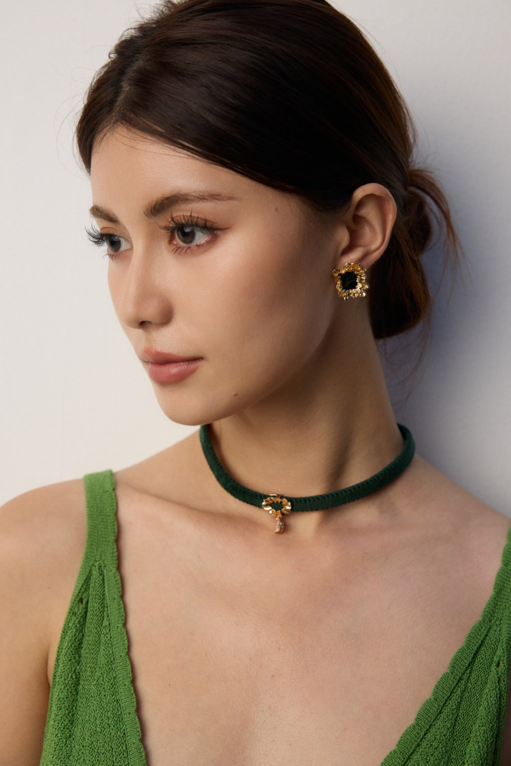 925 Sterling Silver Enamel Earrings - Silver