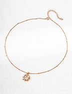 925 Sterling Silver Vintage Faux Pearl Necklace - Silver