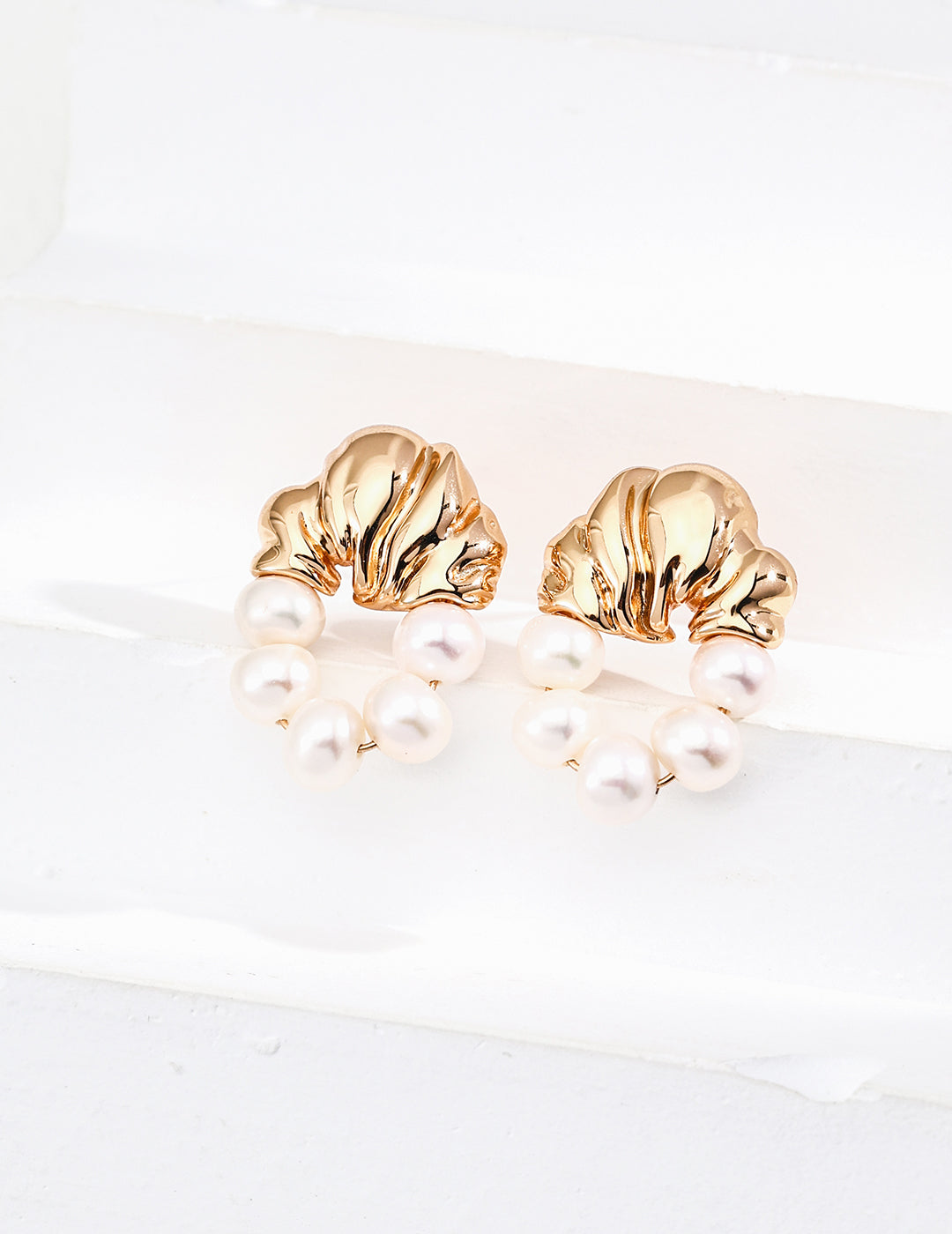 925 Sterling Silver Vintage Natural Pearl Earrings - Silver
