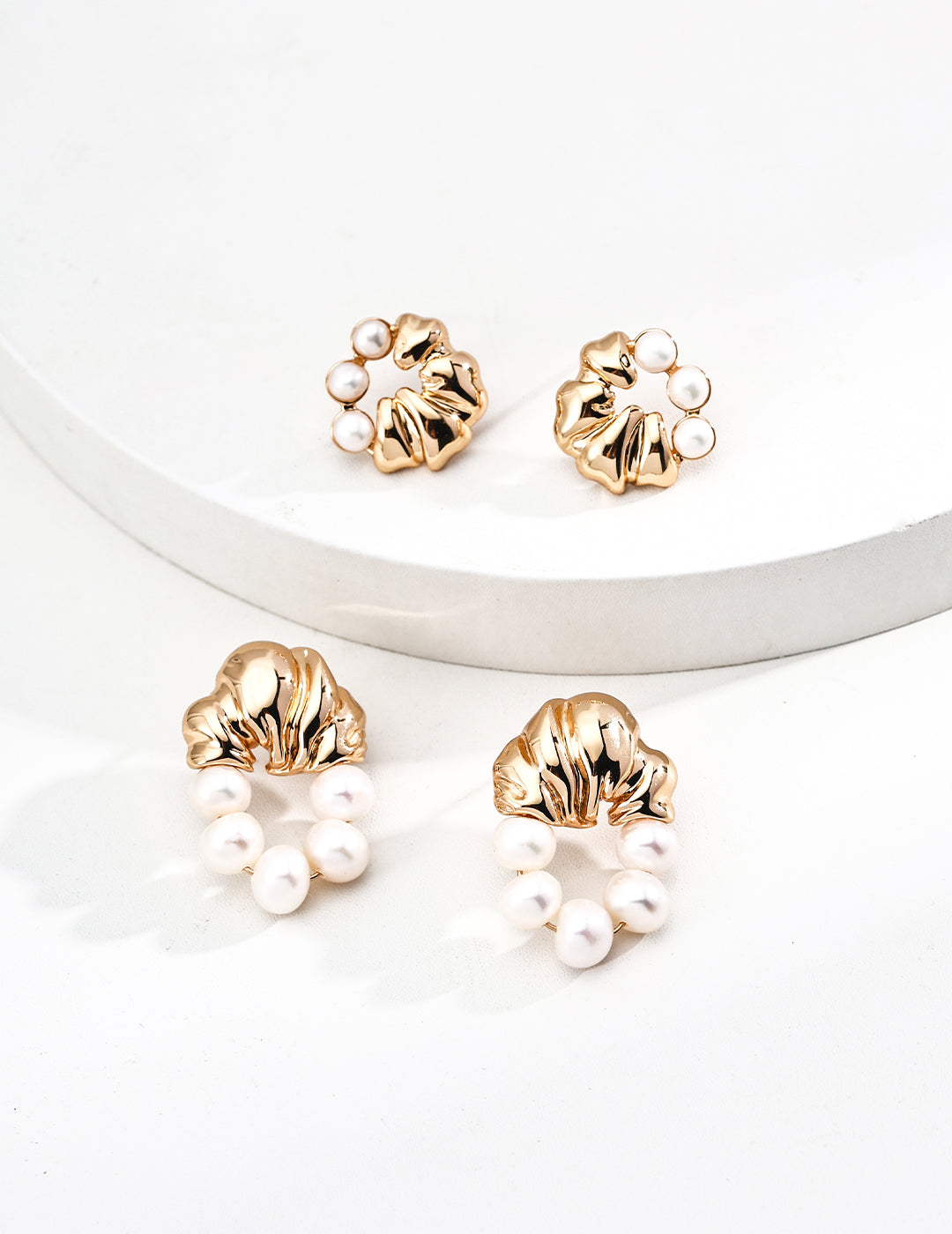 925 Sterling Silver Vintage Natural Pearl Earrings - Silver