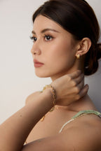 925 Sterling Silver Golden Rutilated Quartz Pearl Bracelet, product view 6
