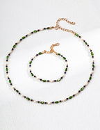 925 Sterling Silver Vintage Rice Pearl, 贝壳橄榄珠 and Lapis Lazuli Necklace - Silver