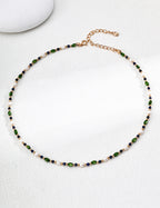 925 Sterling Silver Vintage Rice Pearl, 贝壳橄榄珠 and Lapis Lazuli Necklace - Silver