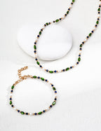 925 Sterling Silver Vintage Rice Pearl, 贝壳橄榄珠 and Lapis Lazuli Necklace - Silver