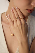 925 Sterling Silver Cubic Zirconia Ring - Silver