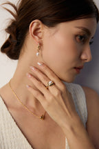 925 Sterling Silver Natural Pearl Ring - Silver