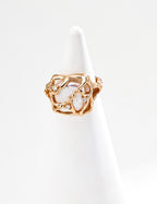 925 Sterling Silver Natural Pearl and Cubic Zirconia Ring - Silver
